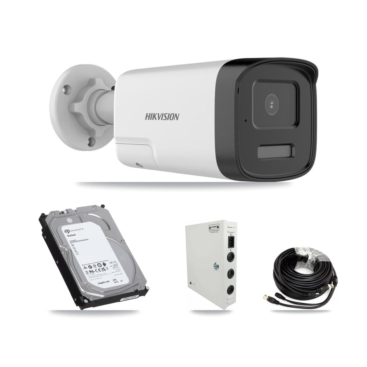 Hikvision 32-Channel 5MP CCTV Kit — 16 DS-2CE17K0T Bullet Cameras + 3× 6TB Recording