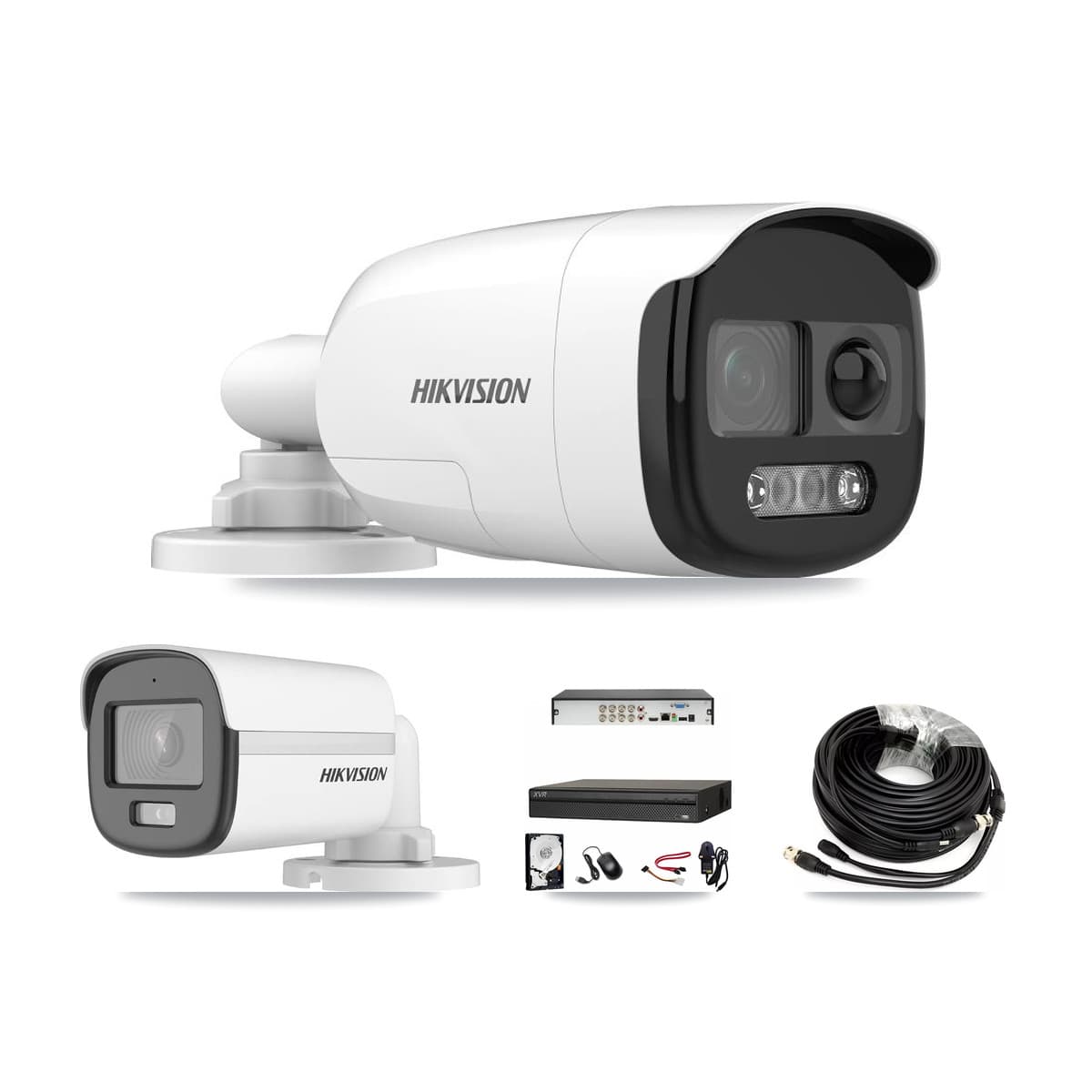 Hikvision & Dahua 8-Channel 5MP CCTV Kit — 1 DS-2CE12KF0T + 5 DS-2CE12KF3T Bullet Cameras + 8TB Recording (XVR-3108AD Recorder) - Image 1