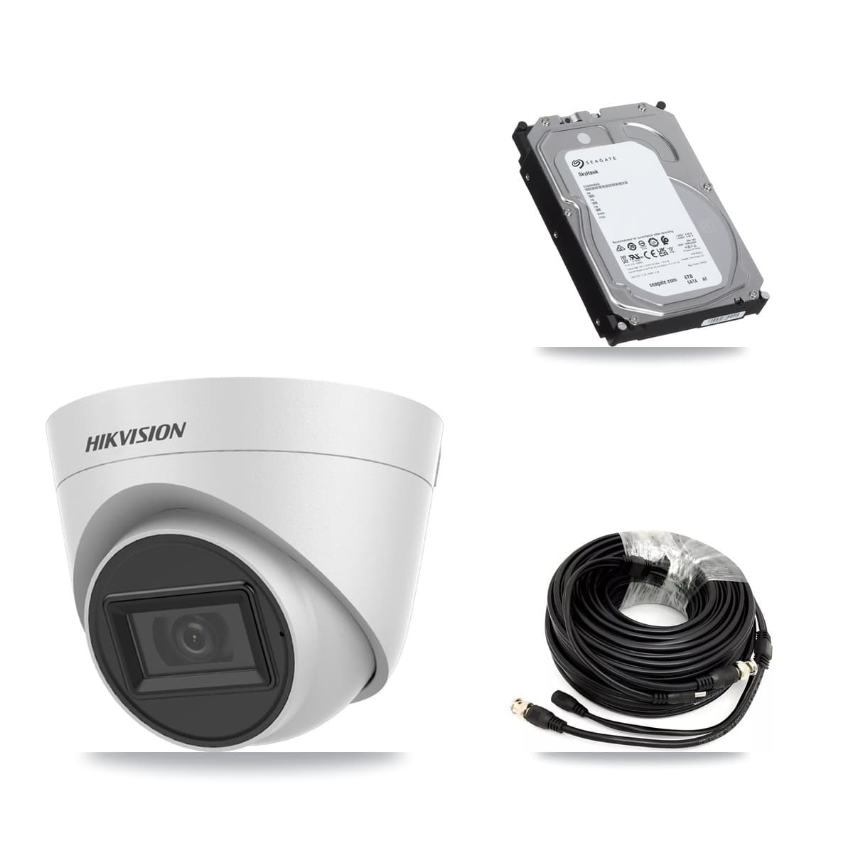 Hikvision 32-Channel 5MP CCTV Kit — 8 White Turret Cameras + 6TB Recording