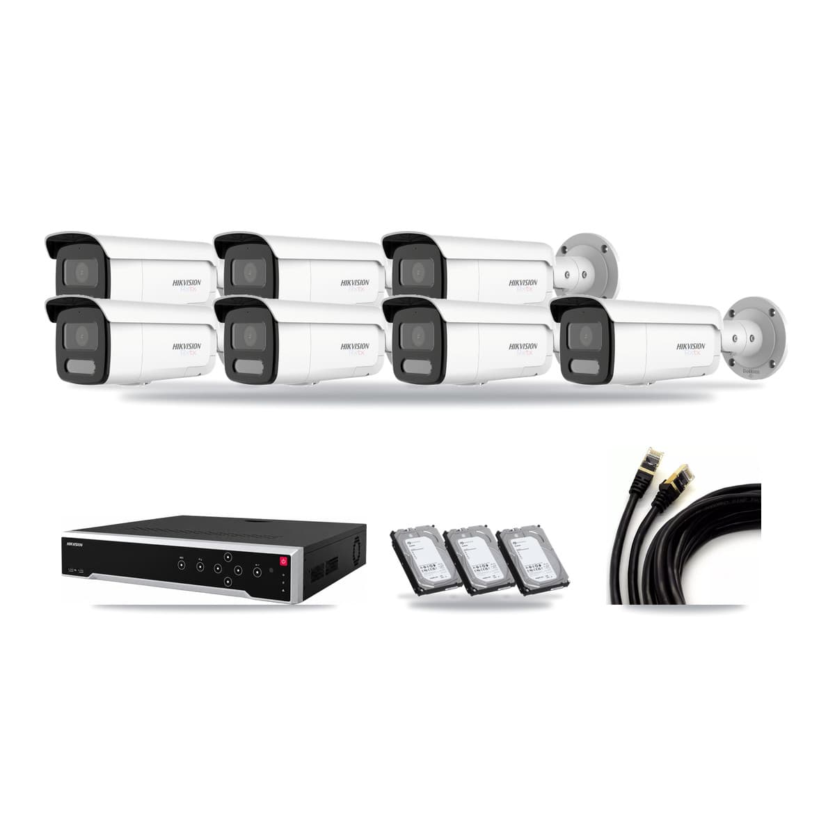 Hikvision 32-Channel 4MP – 4K CCTV Kit — 1 4MP + 6 4K Bullet Cameras + 3× 6TB Recording - Image 1