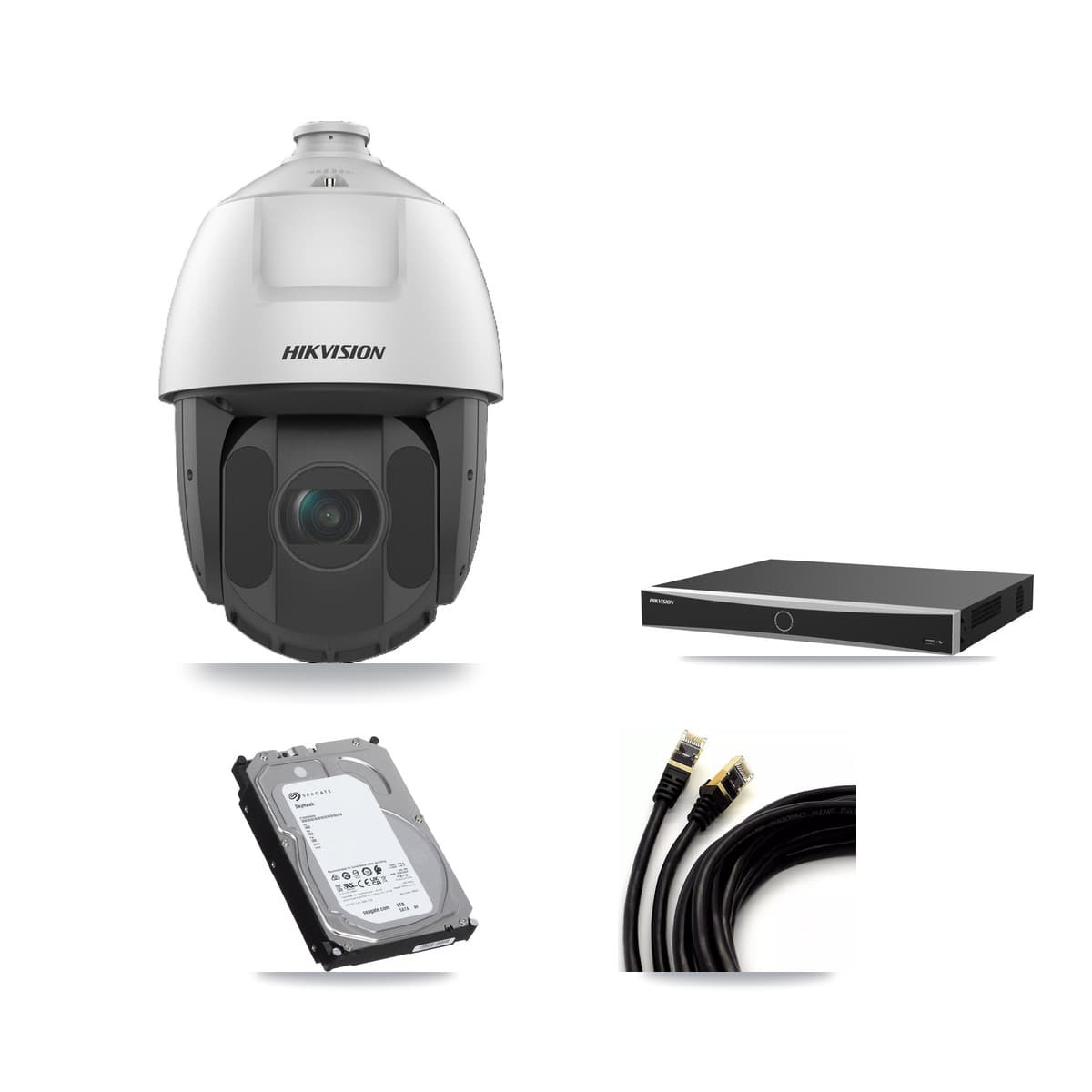 Hikvision 16-Channel 2MP CCTV Kit — 16 PTZ Cameras + 6TB Recording (DS-7616NXI Recorder)