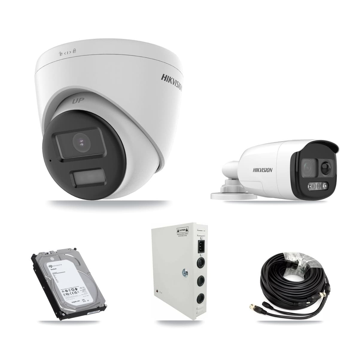Hikvision 32-Channel 5MP – 4K CCTV Kit — 8 5MP Bullet + 16 4K Turret Cameras + 3× 6TB Recording