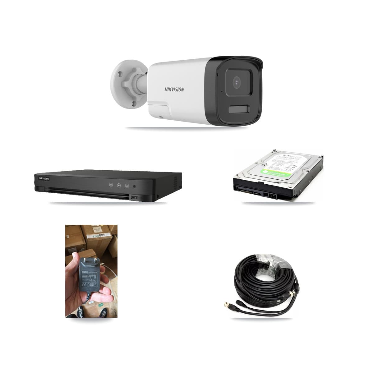 Hikvision 8-Channel 5MP CCTV Kit — 1 DS-2CE17K0T Bullet Camera + 1TB Recording (IDS-7208HQHI Recorder)