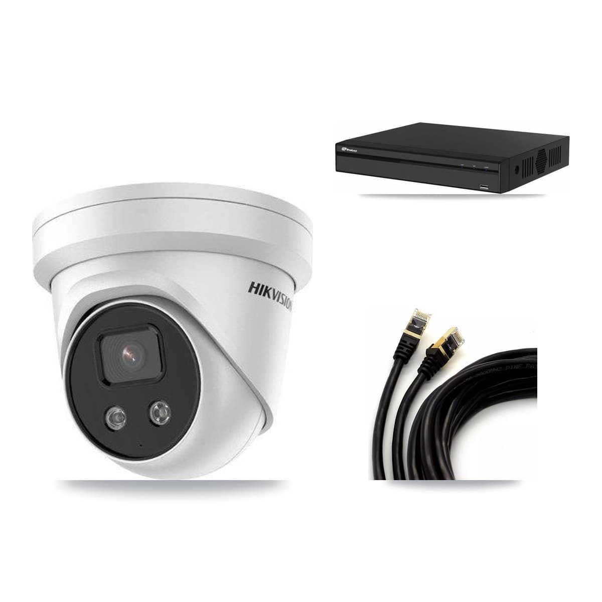 Hikvision & Prolux 4-Channel 5MP CCTV Kit — 2 Turret Cameras + 3TB Recording