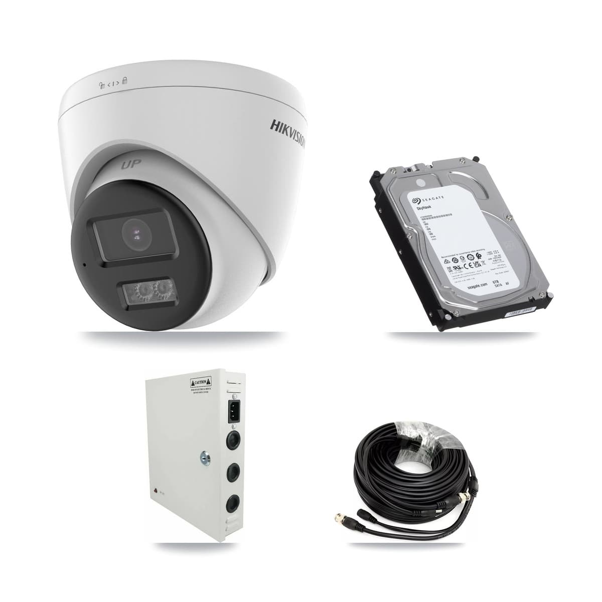 Hikvision 32-Channel 5MP – 4K CCTV Kit — 16 DS-2CE78K0T-LTS 5MP + 7 Black DS-2CE78U0T-LTS-BLACK 4K Turret Cameras + 3× 6TB Recording (IDS-7332HUHI-M4/S Recorder) - Image 1