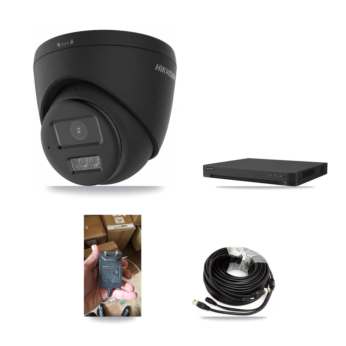 Hikvision 16-Channel 4K CCTV Kit — 1 Black DS-2CE78U0T Turret Camera + 3TB Recording