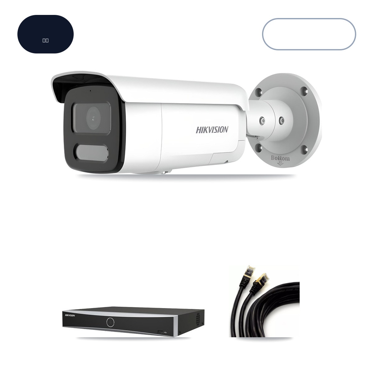 Hikvision DS-7604NXI-K1/4P 4-Channel NVR CCTV Kit — 4× DS-2CD2T47G2H-LISU/SL 4MP Cameras + 5TB HDD