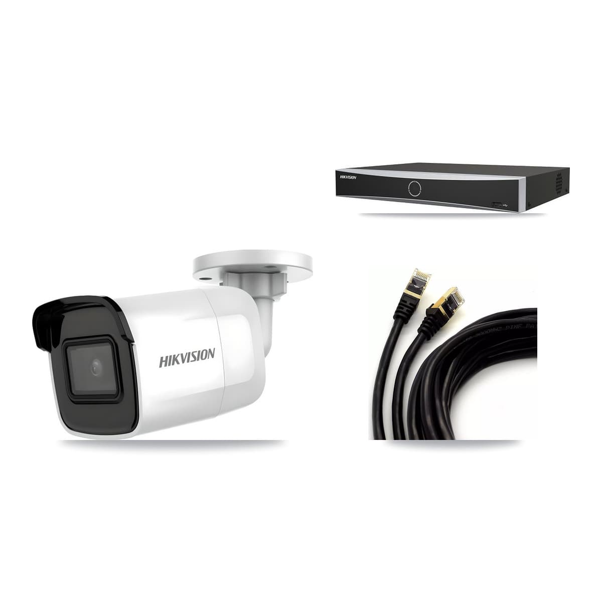 Hikvision 4-Channel 4K CCTV Kit — 3 DS-2CD2085G1 Bullet Cameras + 8TB Recording