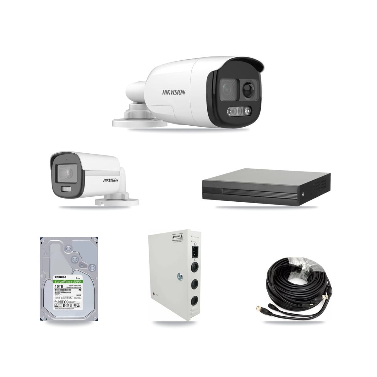 Hikvision 16-Channel 5MP CCTV Kit — 1 DS-2CE12KF0T + 11 DS-2CE12KF3T Bullet Cameras + 10TB Recording
