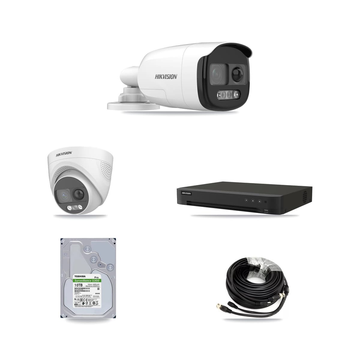Hikvision 16-Channel 5MP CCTV Kit — 4 DS-2CE12KF3T Bullet + 4 DS-2CE72KF3T Turret Cameras + 10TB Recording - Image 1