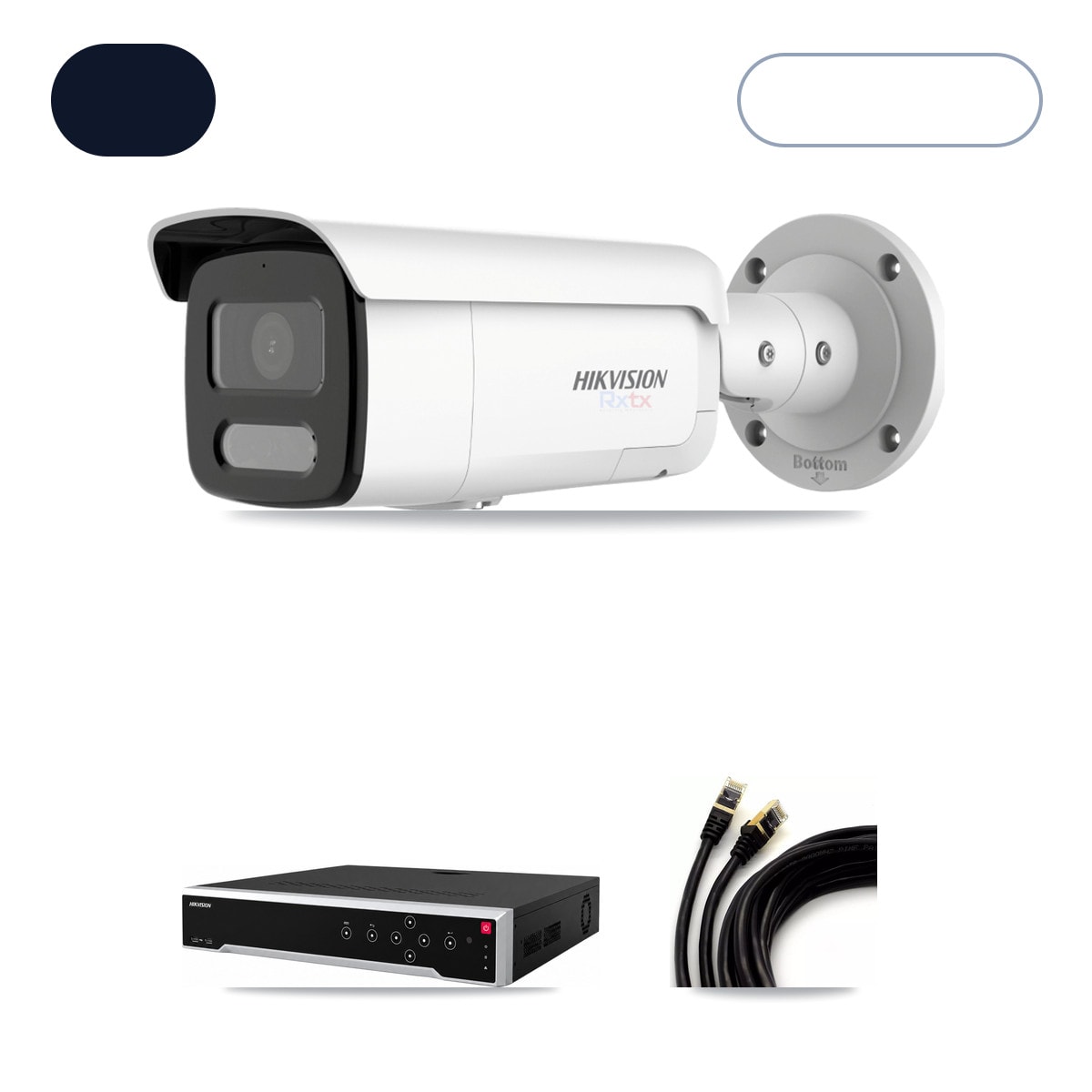 Hikvision 32-Channel 4K CCTV Kit — 6 White Bullet Cameras + 14TB Recording - Image 1