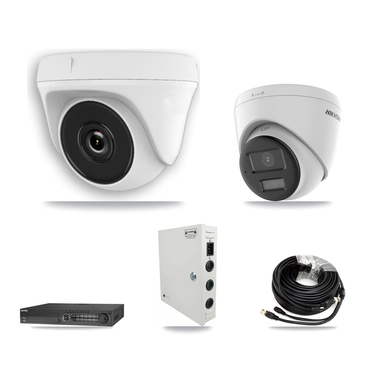 Hikvision 32-Channel 2MP – 4K CCTV Kit — 8 4K Turret + 17 White 2MP Dome Cameras + 4× 8TB Recording