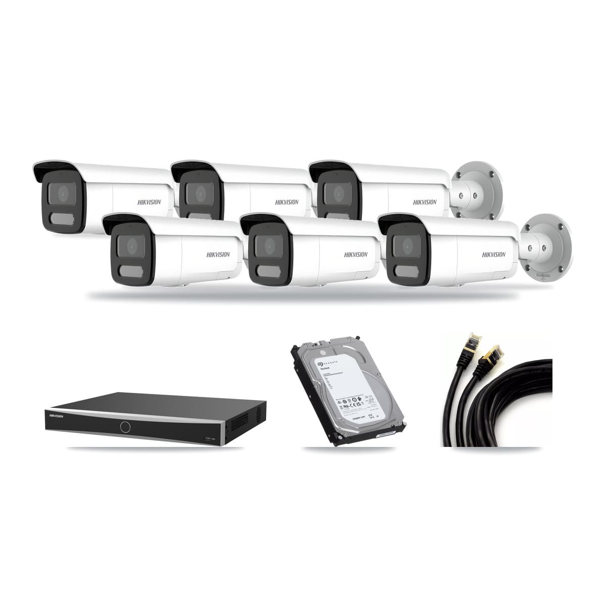 Hikvision 16-Channel 4MP CCTV Kit — 6 Bullet Cameras + 6TB Recording - Image 1