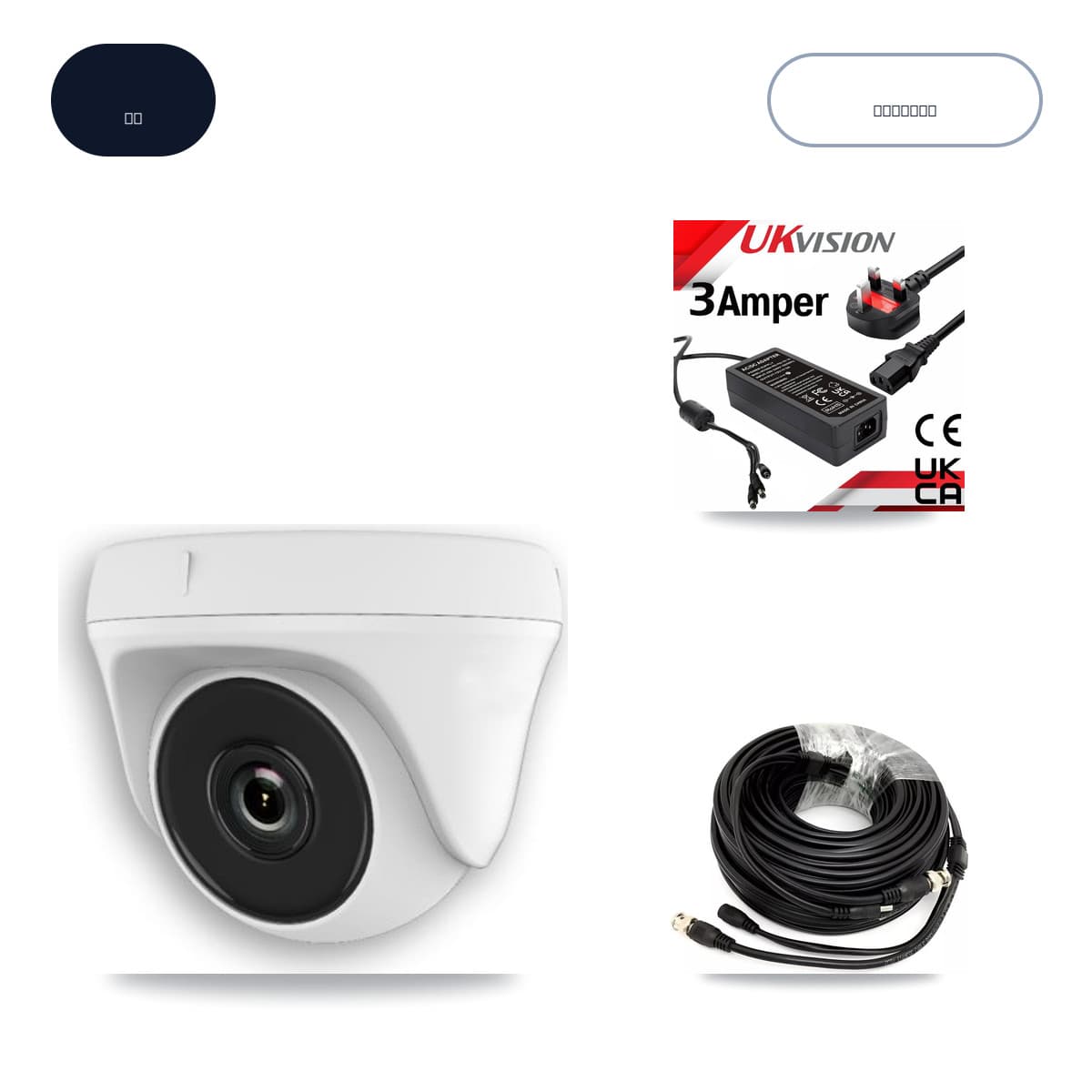 Prolux 8-Channel 2MP CCTV Kit — 4 White Dome Cameras + 3TB Recording (PXD-5208AN Recorder)
