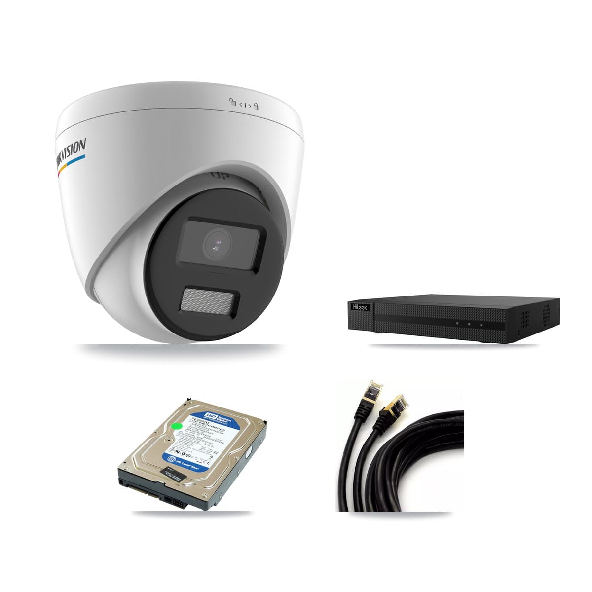 Hikvision & HiLook 8-Channel 2MP CCTV Kit — 1 Turret Camera + 500GB Recording (NVR-108MH-D Recorder) - Image 1