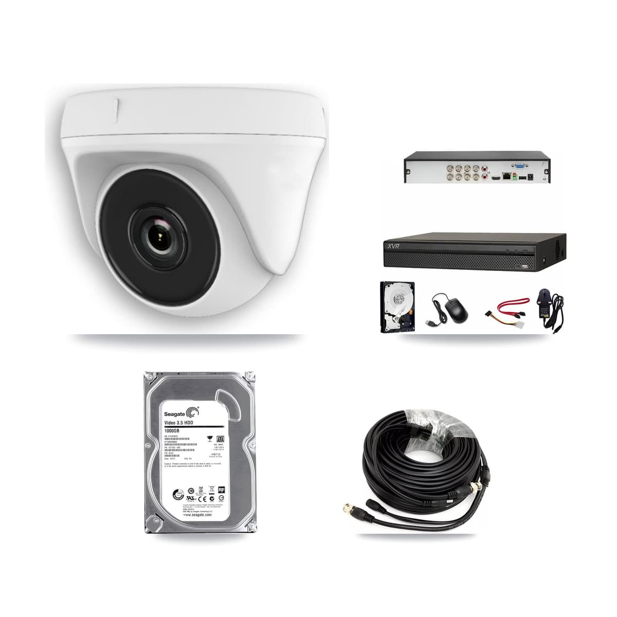 Dahua 8-Channel 2MP CCTV Kit — 2 White Dome Cameras + 1TB Recording (XVR-3108AD Recorder) - Image 1