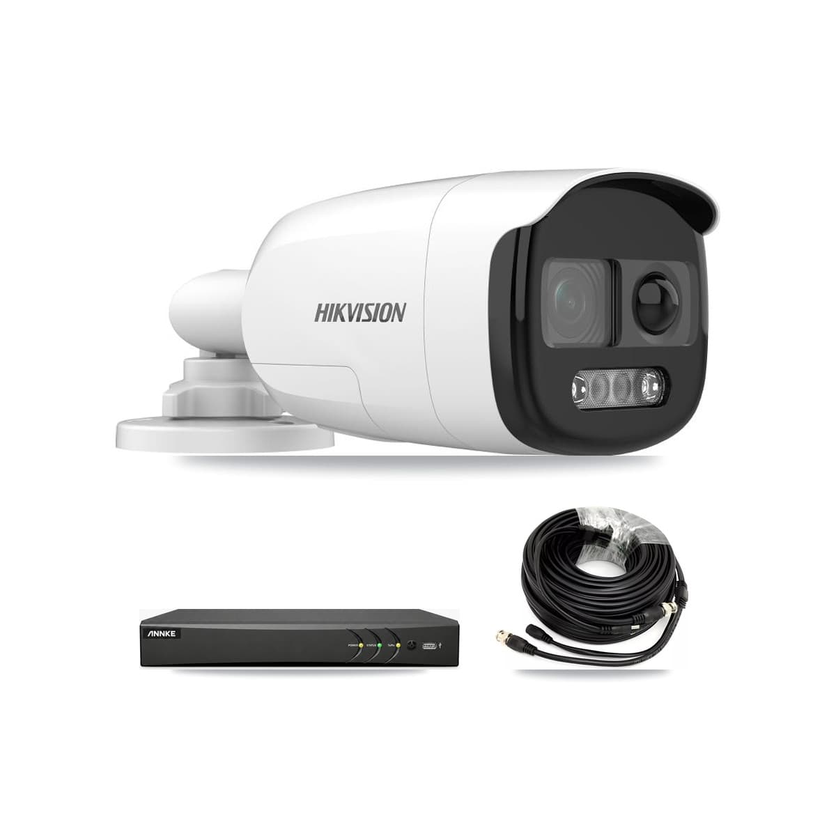 Hikvision & ANNKE 4-Channel 5MP CCTV Kit — 2 DS-2CE12KF3T Bullet Cameras + 3TB Recording