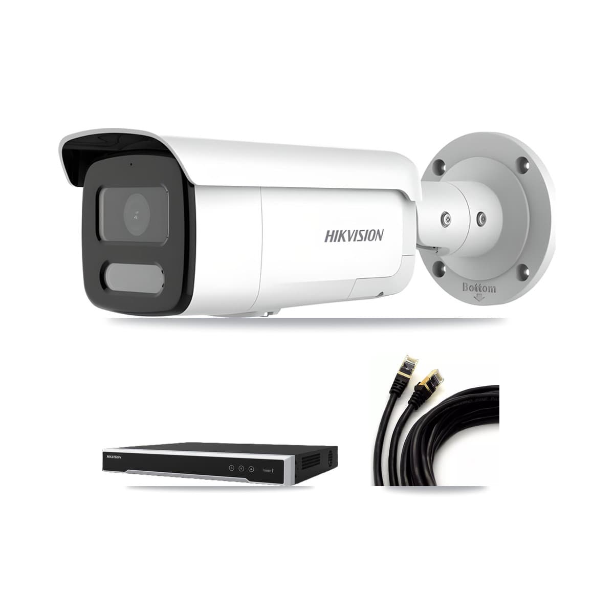 Hikvision 8-Channel 4MP CCTV Kit — 2 Bullet Cameras + 3TB Recording (DS-7608NI-M2 Recorder)