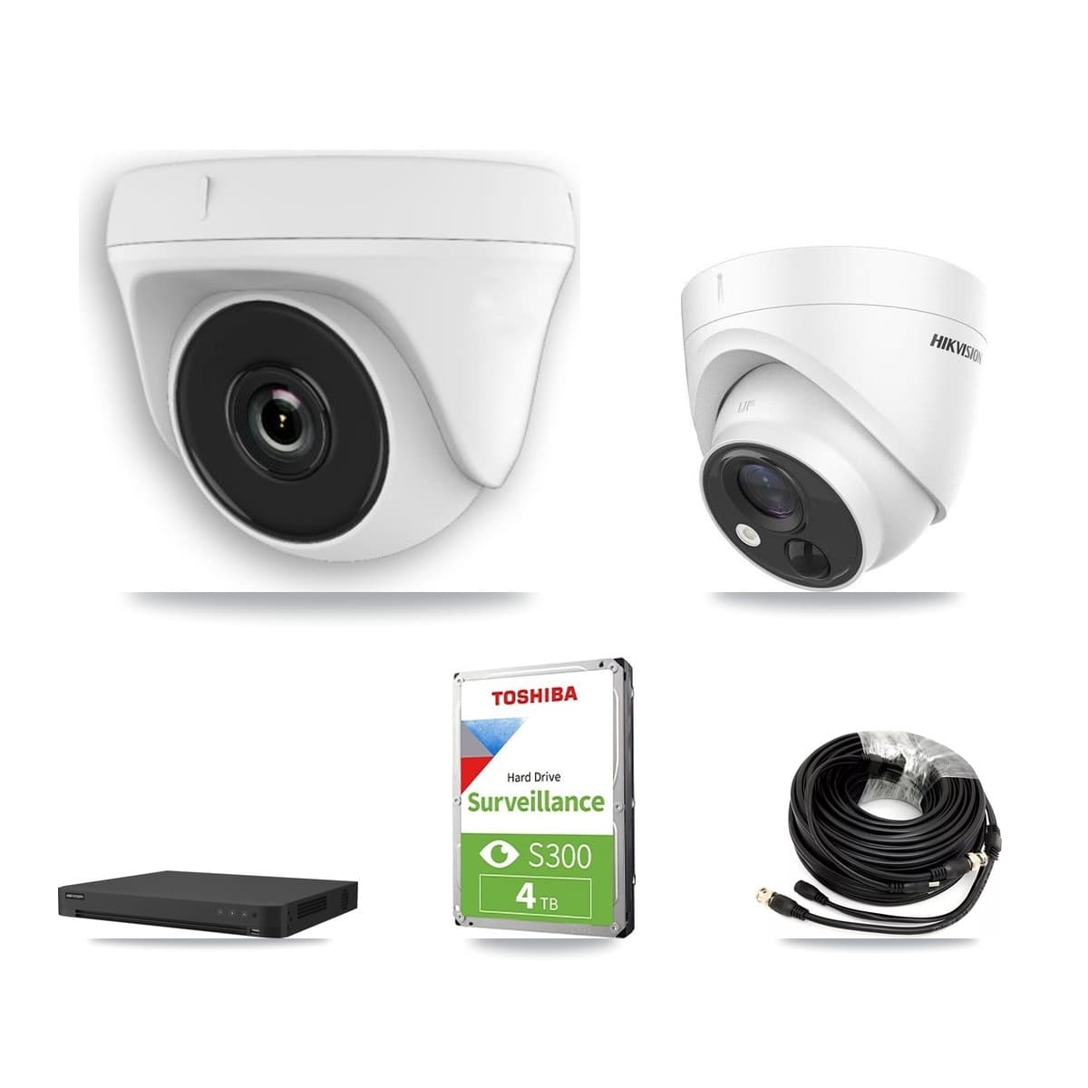 Hikvision 32-Channel 2MP – 5MP CCTV Kit — 1 5MP Turret + 4 2MP Dome Cameras + 4TB Recording - Image 1