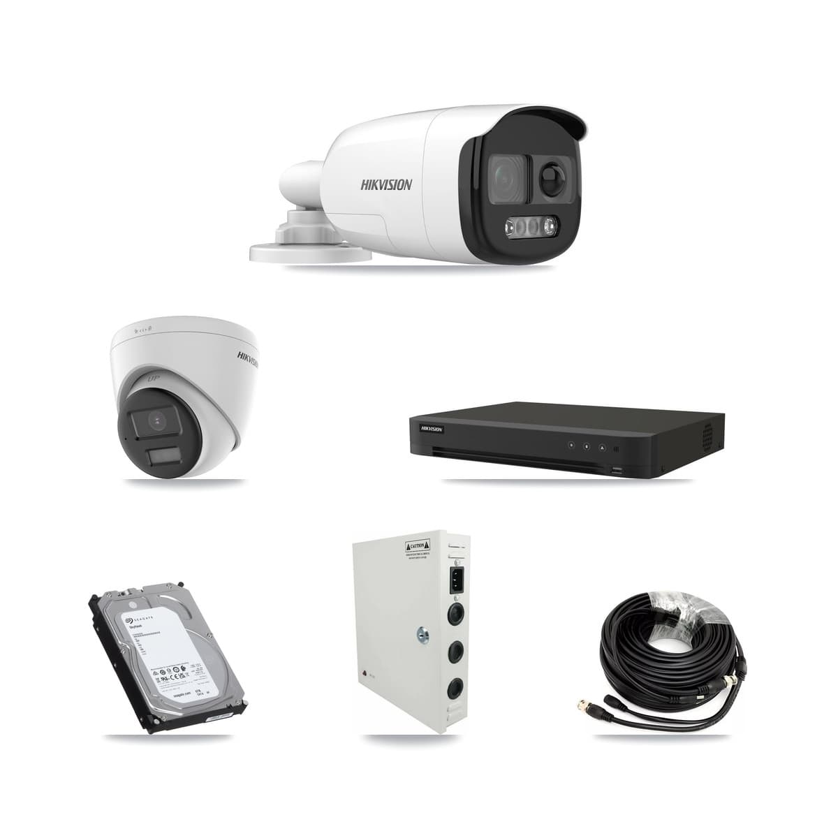 Hikvision 16-Channel 5MP CCTV Kit — 6 DS-2CE12KF3T Bullet + 6 DS-2CE78K0T Turret Cameras + 6TB Recording