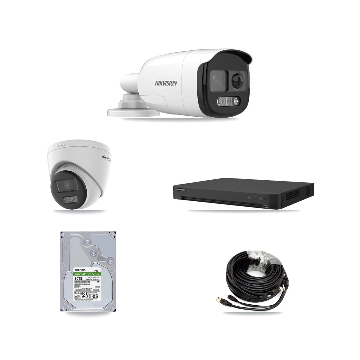 Hikvision 32-Channel 5MP CCTV Kit — 6 Bullet + 1 Turret Cameras + 10TB Recording - Image 1