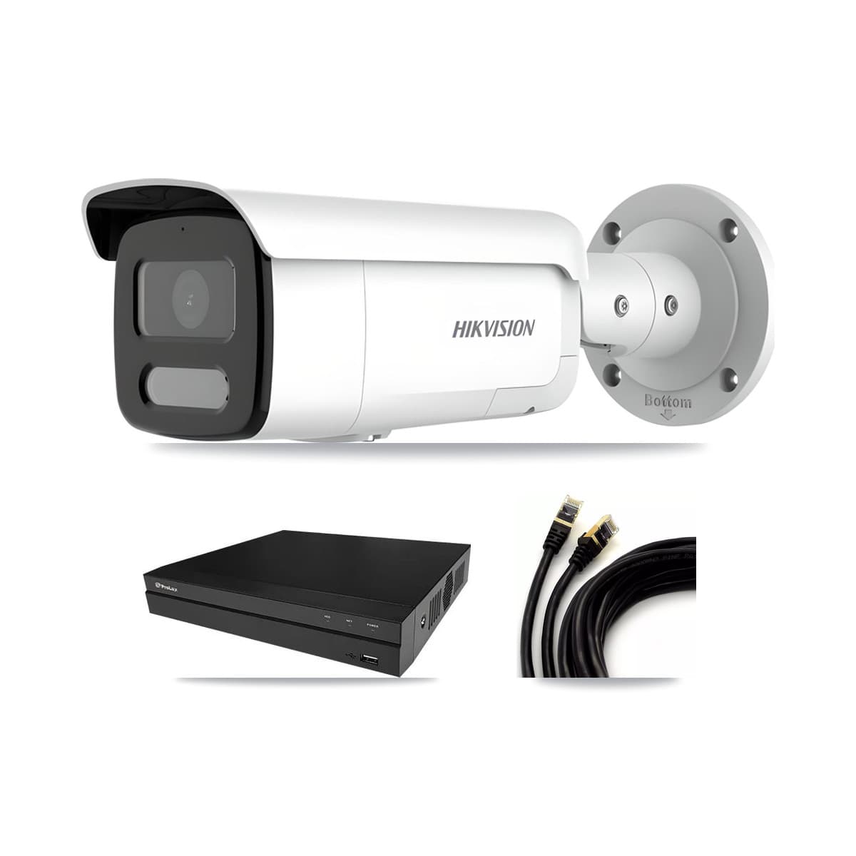 Hikvision & Prolux 8-Channel 4MP CCTV Kit — 2 Bullet Cameras + 3TB Recording