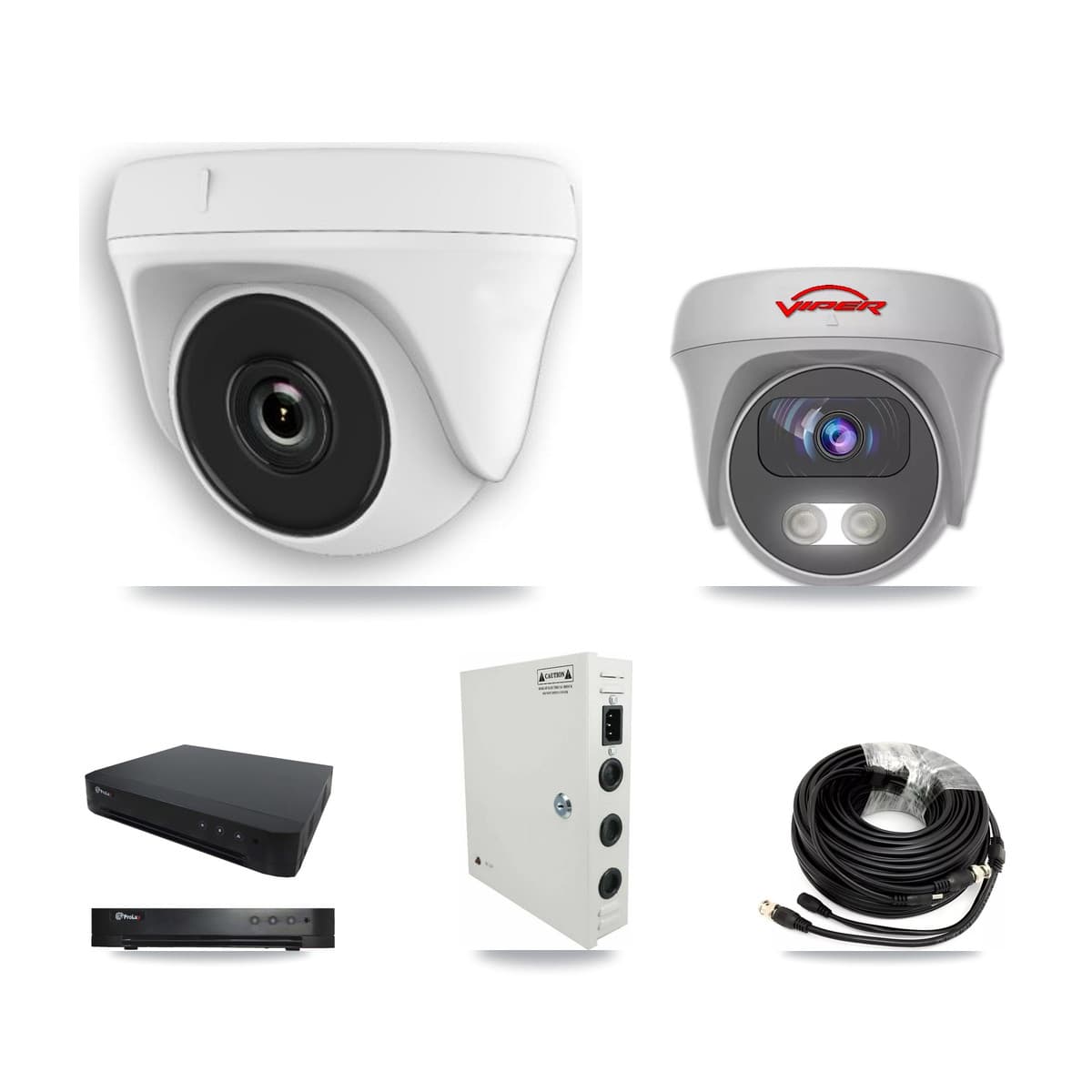 Viper & Prolux 16-Channel 2MP – 5MP CCTV Kit — 9 2MP Dome + 1 5MP Cameras + 8TB Recording