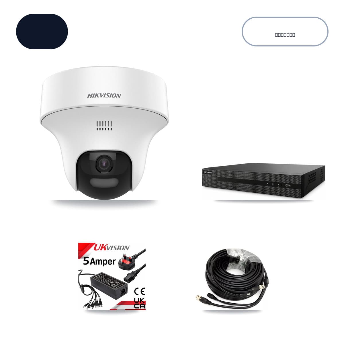 Hikvision 8-Channel 5MP CCTV Kit — 8 DS-2CE70K0T Turret Cameras + 6TB Recording (DVR-8CH Recorder)