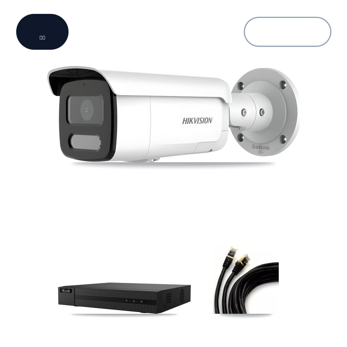 Hikvision & HiLook 8-Channel 4MP CCTV Kit — 6 Bullet Cameras + 6TB Recording (NVR-108MH-D Recorder)