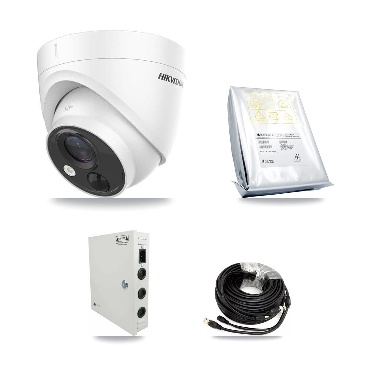 Hikvision 32-Channel 5MP CCTV Kit — 24 DS-2CE71H0T Turret Cameras + 4× 8TB Recording (DS-7332HQHI Recorder)