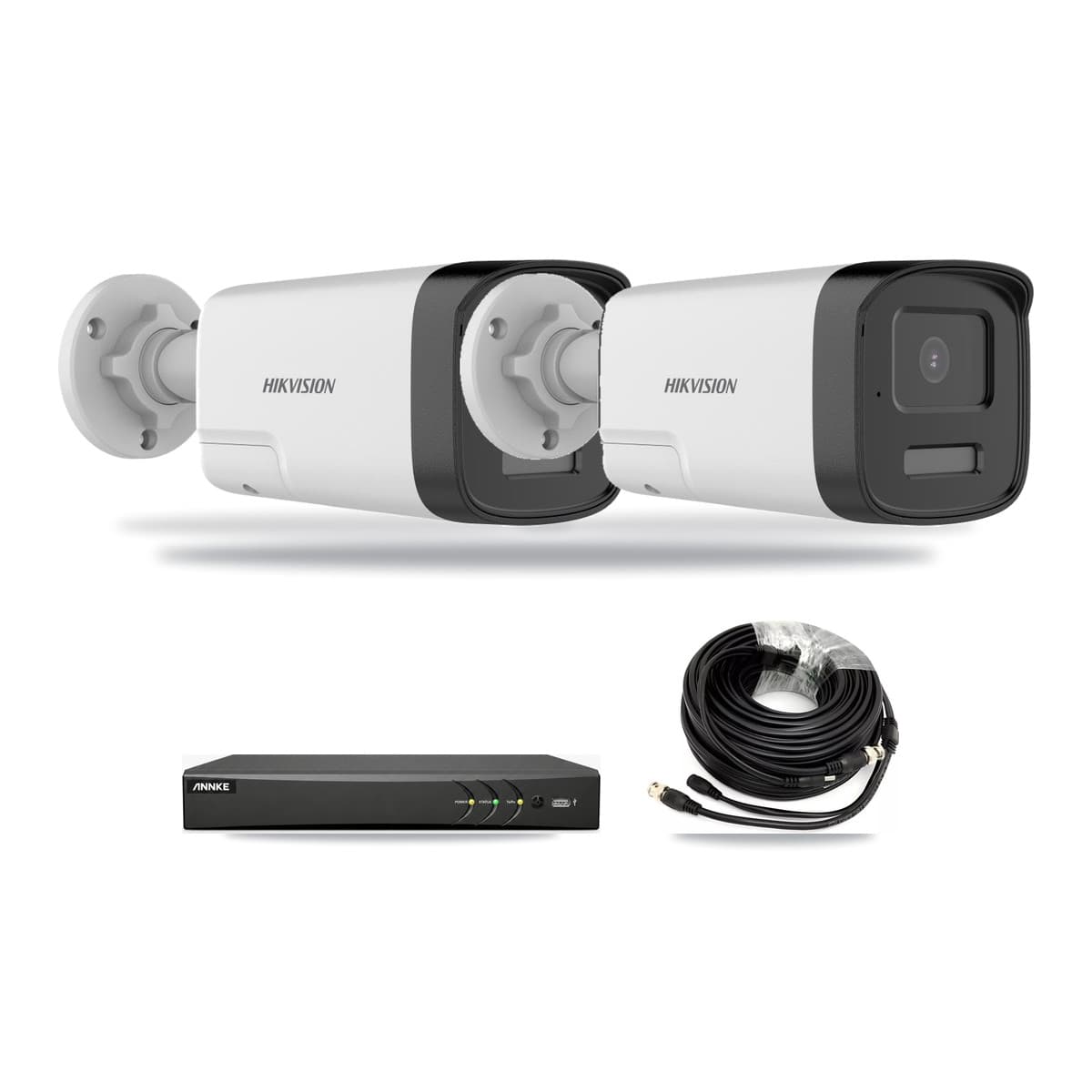 Hikvision & ANNKE 4-Channel 5MP CCTV Kit — 2 DS-2CE17K0T Bullet Cameras + 3TB Recording - Image 1