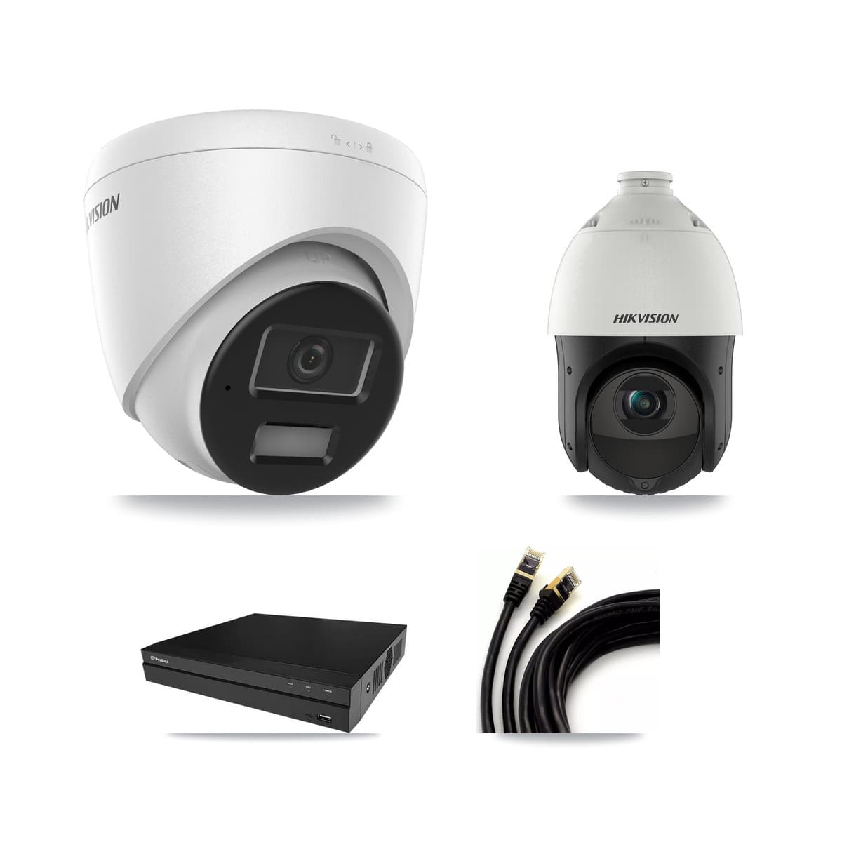 Hikvision & Prolux 8-Channel 4MP CCTV Kit — 1 Turret + 1 PTZ Cameras + 3TB Recording - Image 1