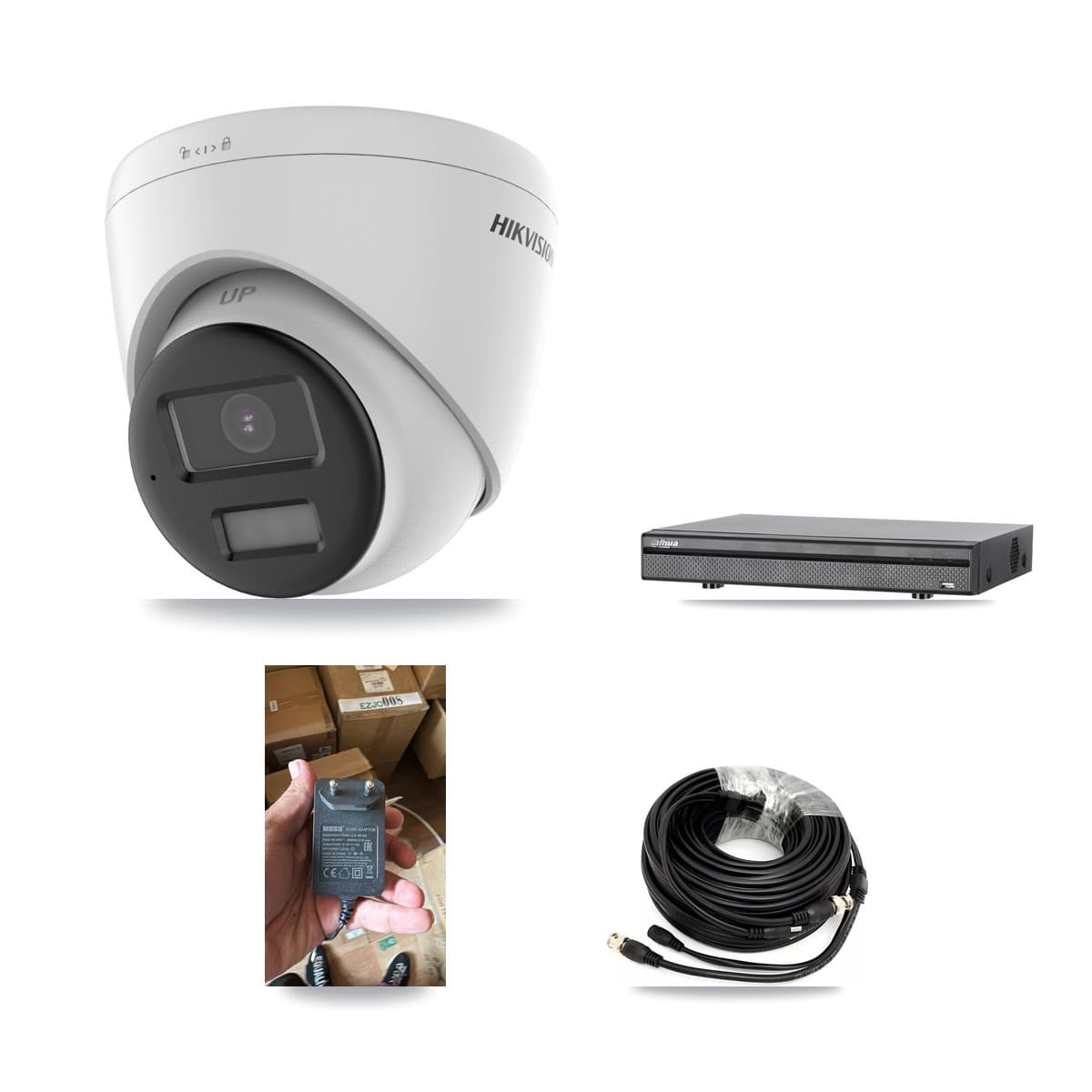 Hikvision & Dahua 8-Channel 4K CCTV Kit — 1 DS-2CE78U0T Turret Camera + 3TB Recording (DH-XVR5108H Recorder) - Image 1