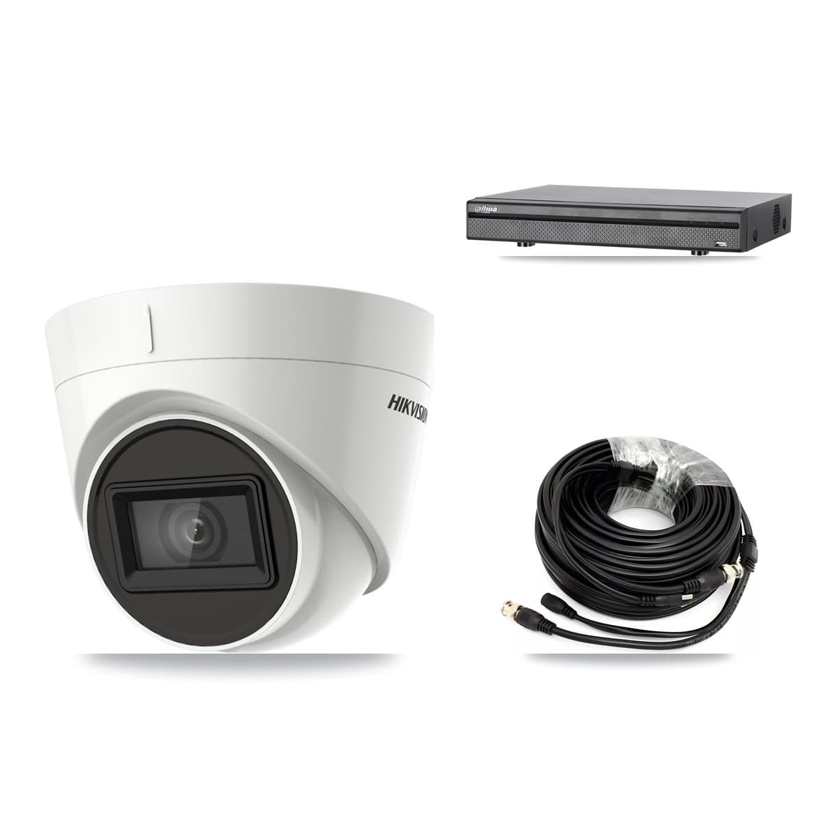 Hikvision & Dahua 8-Channel 4K CCTV Kit — 3 DS-2CE78U1T Turret Cameras + 8TB Recording