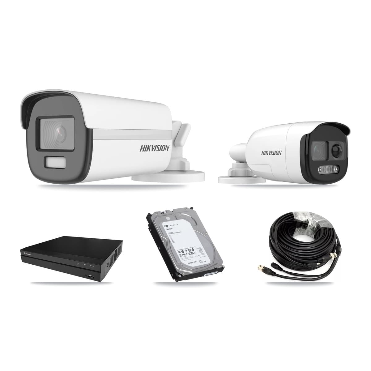 Hikvision & Prolux 8-Channel 5MP – 4K CCTV Kit — 1 5MP + 4 4K Bullet Cameras + 2× 6TB Recording - Image 1