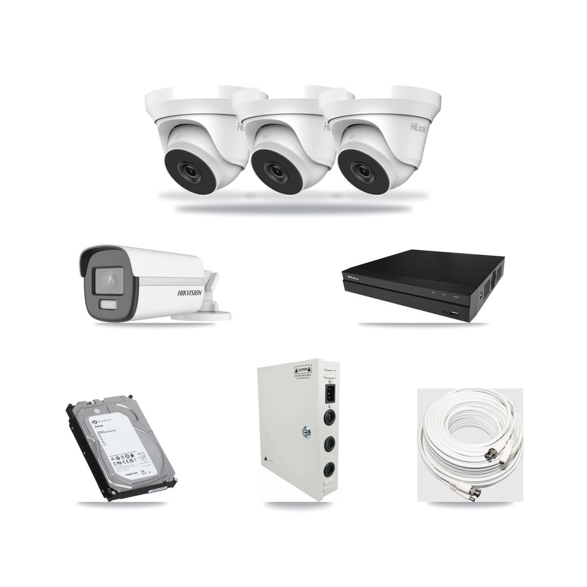 8-Channel 4MP – 4K CCTV Kit — 1 4K Bullet + 3 4MP Turret Cameras + 6TB Recording (PXD-5208AN Recorder) - Image 1