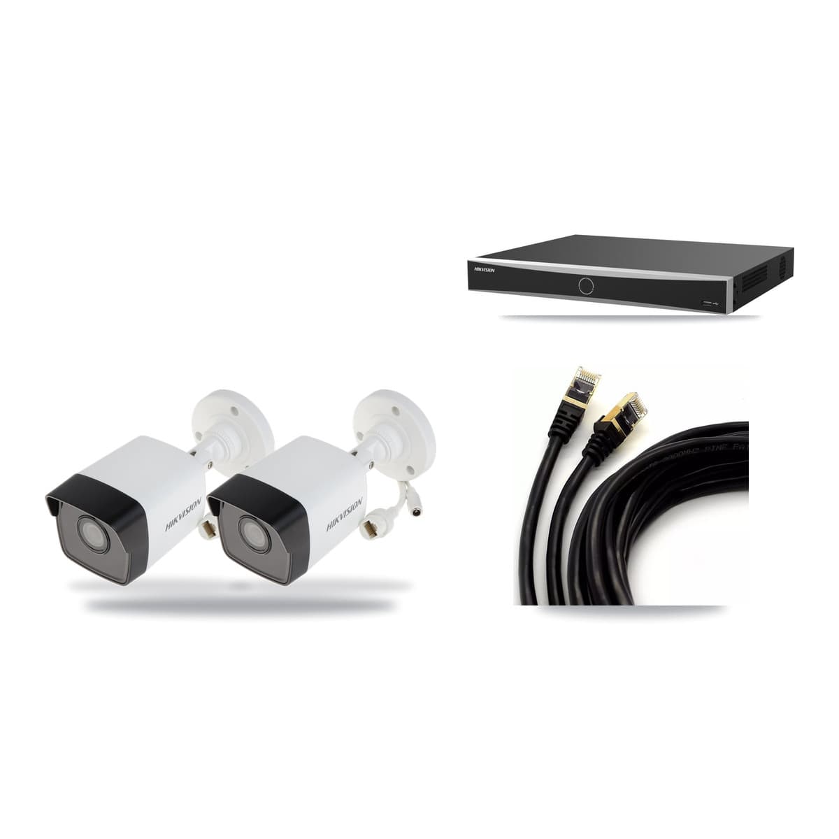 Hikvision 16-Channel 5MP CCTV Kit — 2 Bullet Cameras + 3TB Recording (DS-7616NXI Recorder) - Image 1