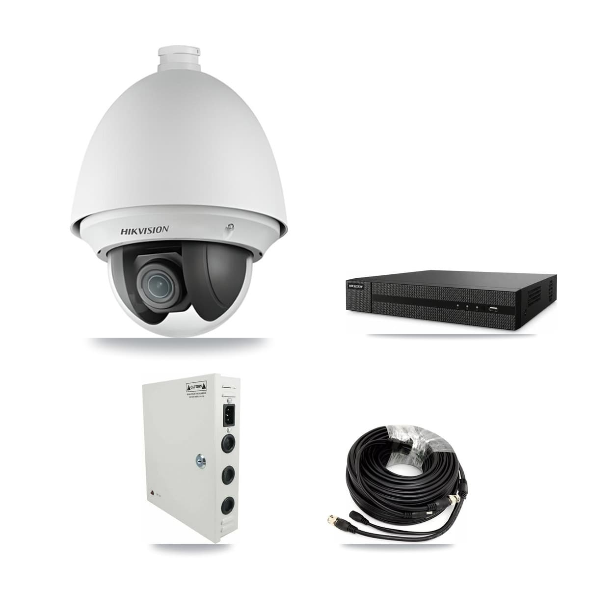 Hikvision 8-Channel 2MP CCTV Kit — 4 PTZ Cameras + 3TB Recording (DVR-8CH Recorder)