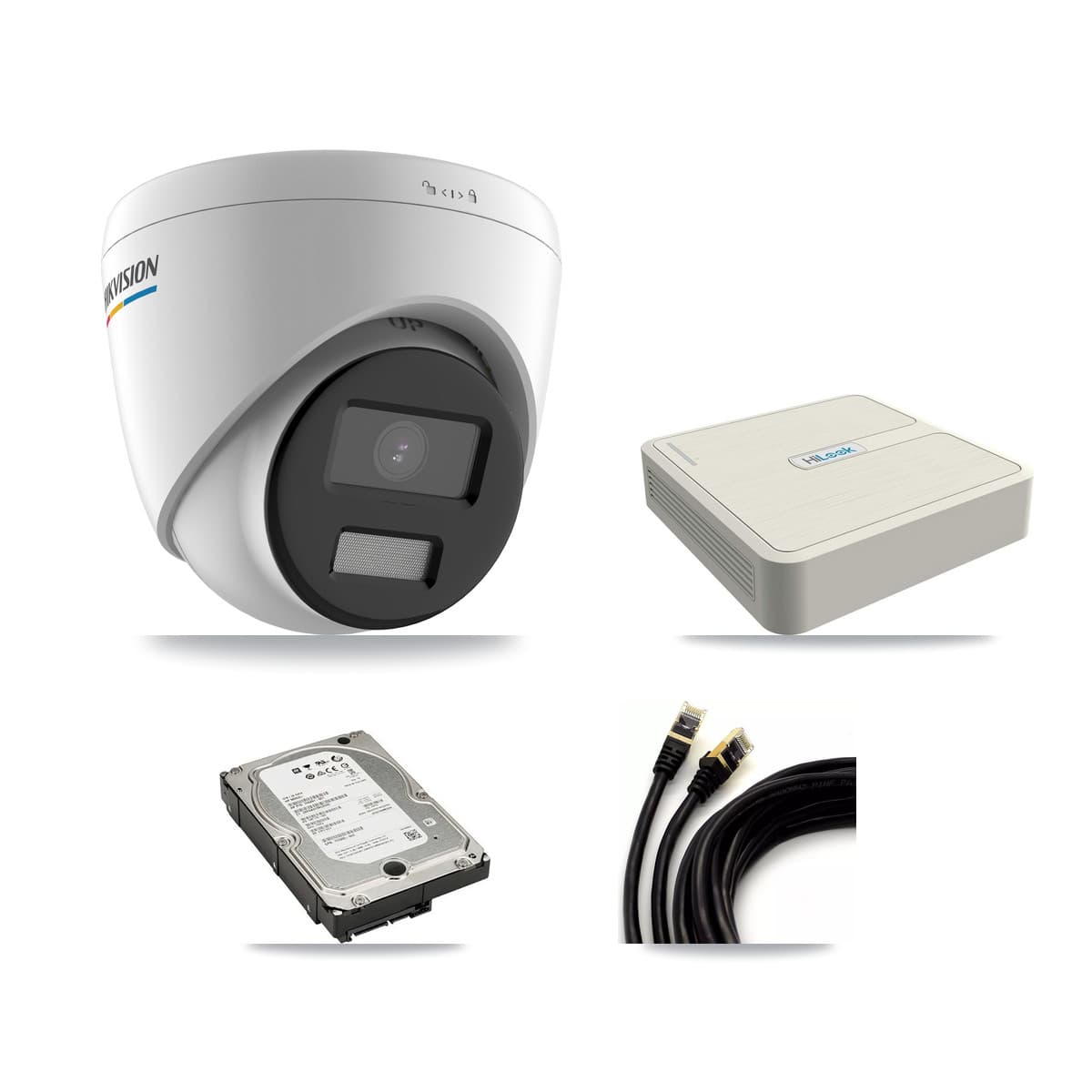 Hikvision & HiLook 8-Channel 2MP – 5MP CCTV Kit — 5 2MP Turret + 1 5MP Dome Cameras + 5TB Recording