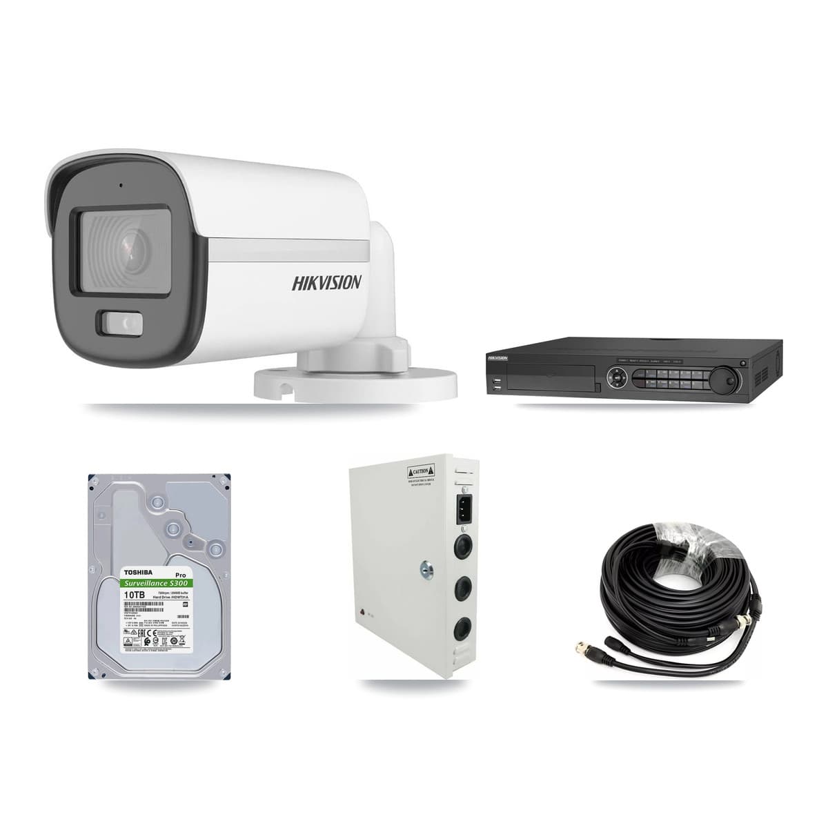 Hikvision 32-Channel 5MP CCTV Kit — 22 DS-2CE12KF0T Bullet Cameras + 3× 10TB Recording (DS-7332HQHI Recorder)