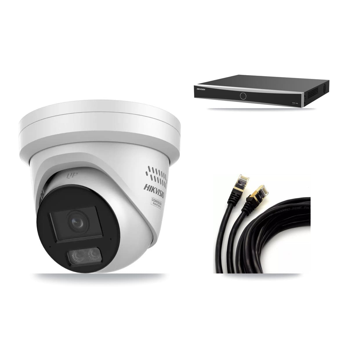 Hikvision 16-Channel 4MP CCTV Kit — 2 DS-2CD2347G3 Turret Cameras + 3TB Recording