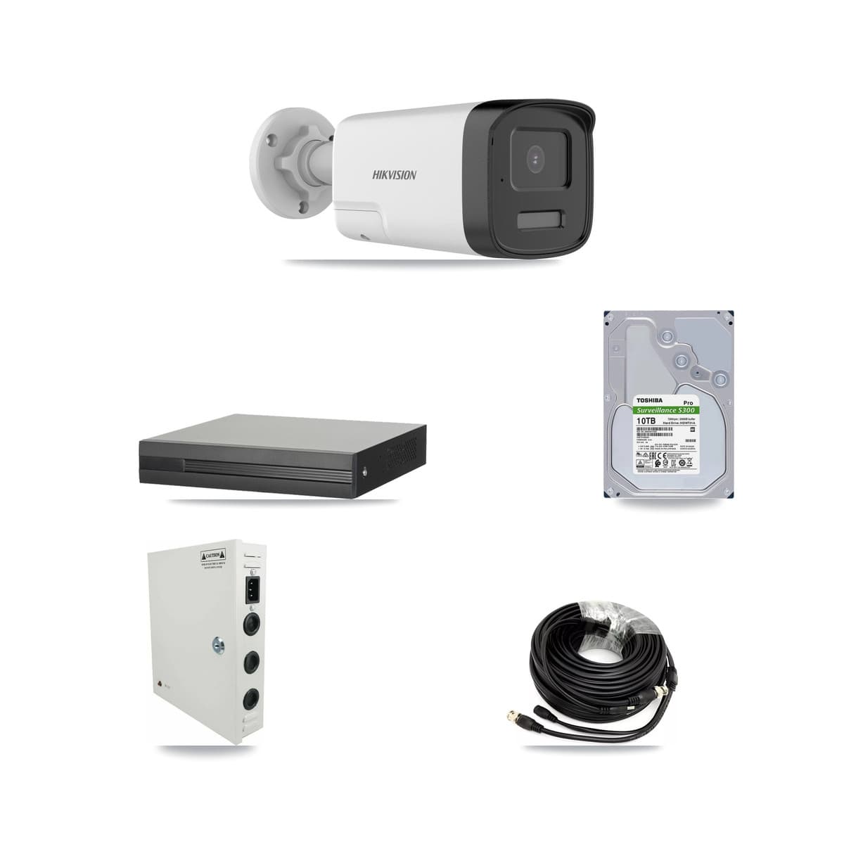 Hikvision 16-Channel 5MP CCTV Kit — 12 DS-2CE17K0T Bullet Cameras + 10TB Recording