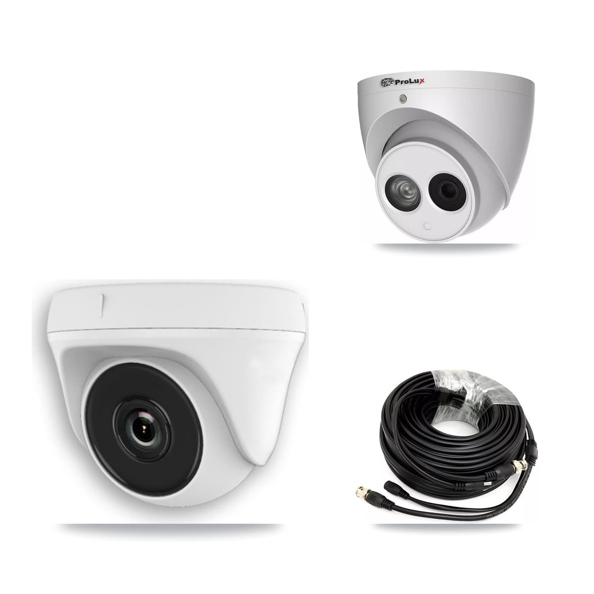 Prolux 8-Channel 2MP – 4MP CCTV Kit — 3 White 2MP Dome + 1 4MP Turret Cameras + 3TB Recording (PXD-5208AN Recorder)