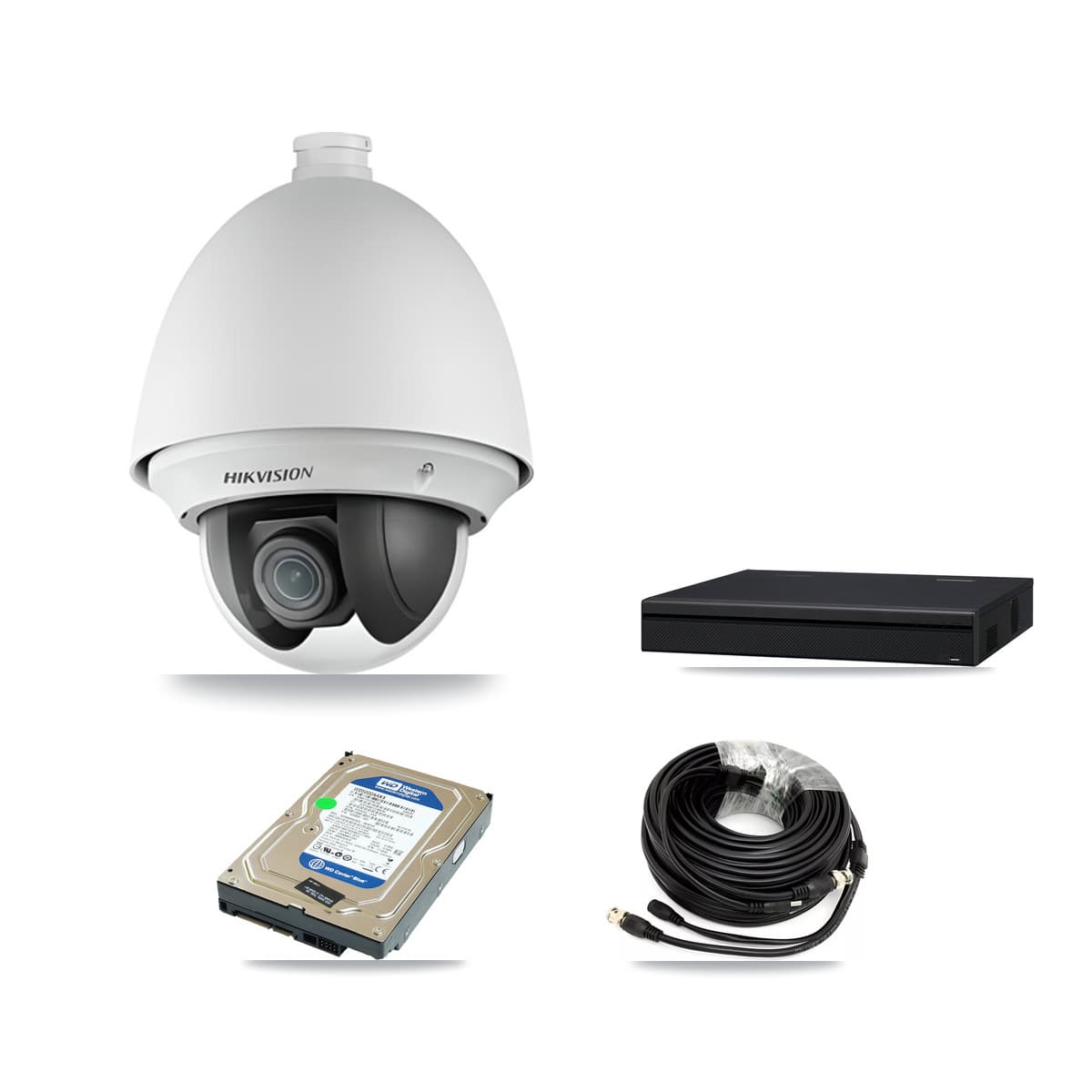 Hikvision 8-Channel 2MP CCTV Kit — 1 PTZ Camera + 500GB Recording (XVR-3108AD Recorder)