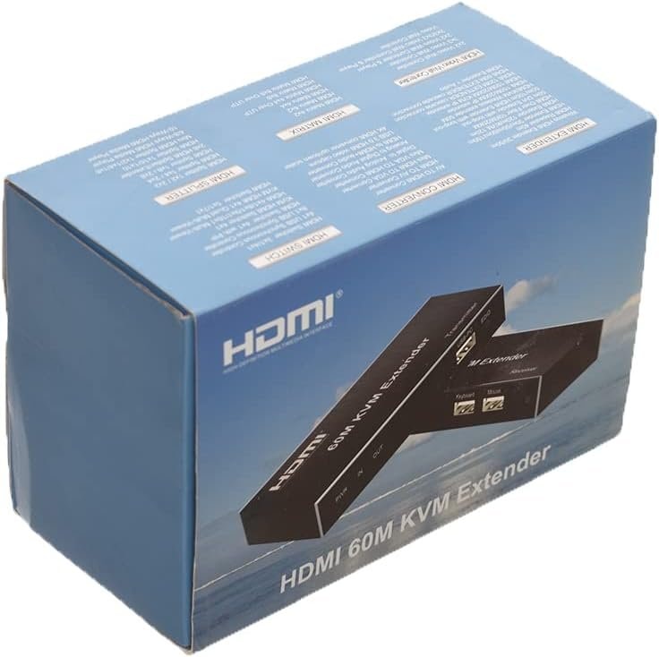 4K HDMI KVM Extender over Cat5e/Cat6 – 60m (200ft) with USB Keyboard & Mouse