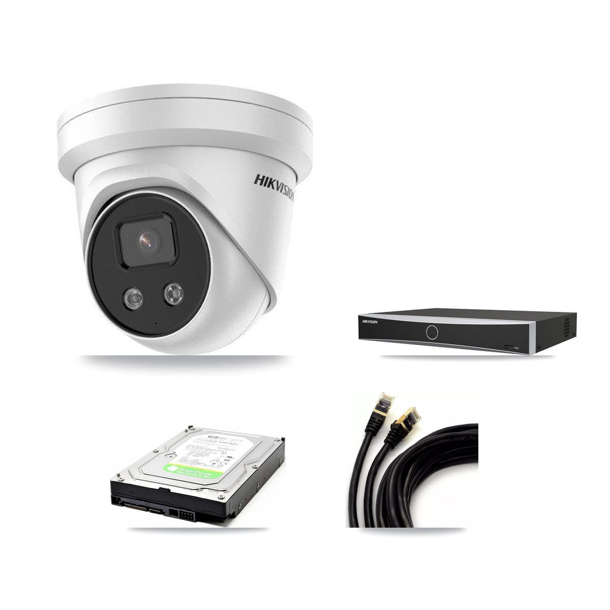 Hikvision 4-Channel 5MP CCTV Kit — 1 DS-2CD3356G2 Turret Camera + 1TB Recording