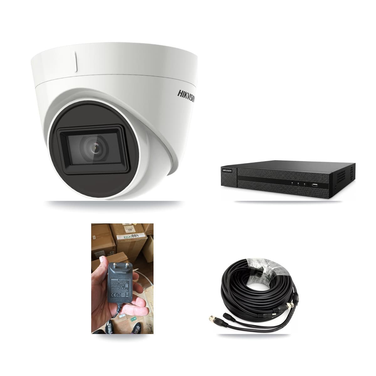Hikvision 8-Channel 4K CCTV Kit — 1 DS-2CE78U1T Turret Camera + 3TB Recording (DVR-8CH Recorder)