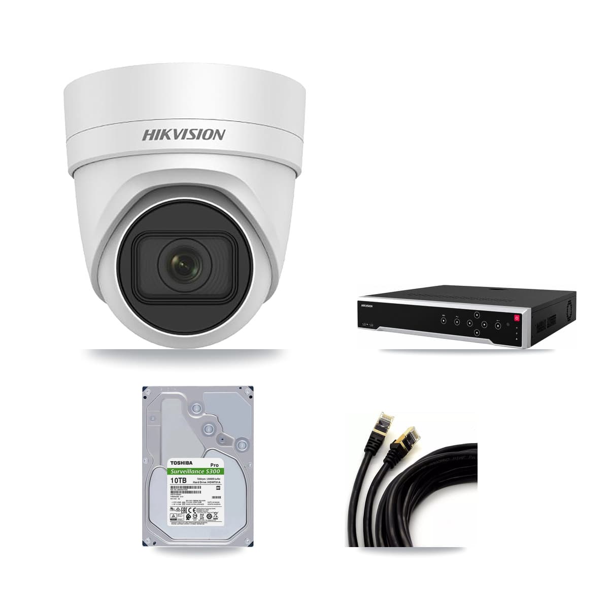 Hikvision 32-Channel 4MP CCTV Kit — 7 DS-2CD2H45FWD Turret Cameras + 10TB Recording