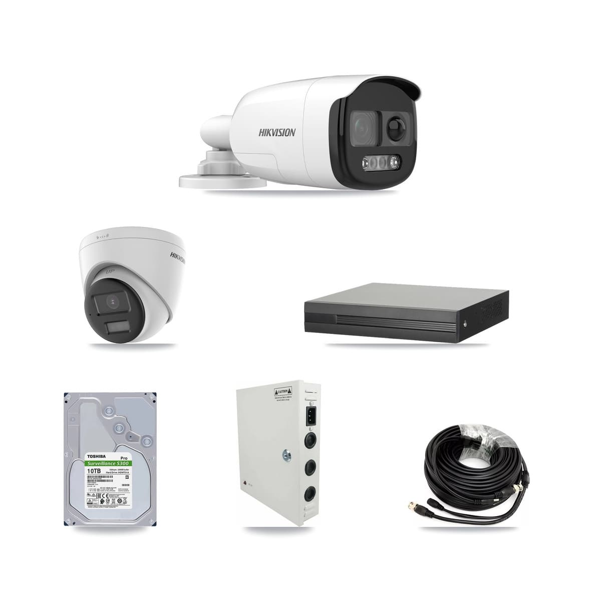 Hikvision 16-Channel 5MP CCTV Kit — 8 Bullet + 4 Turret Cameras + 10TB Recording