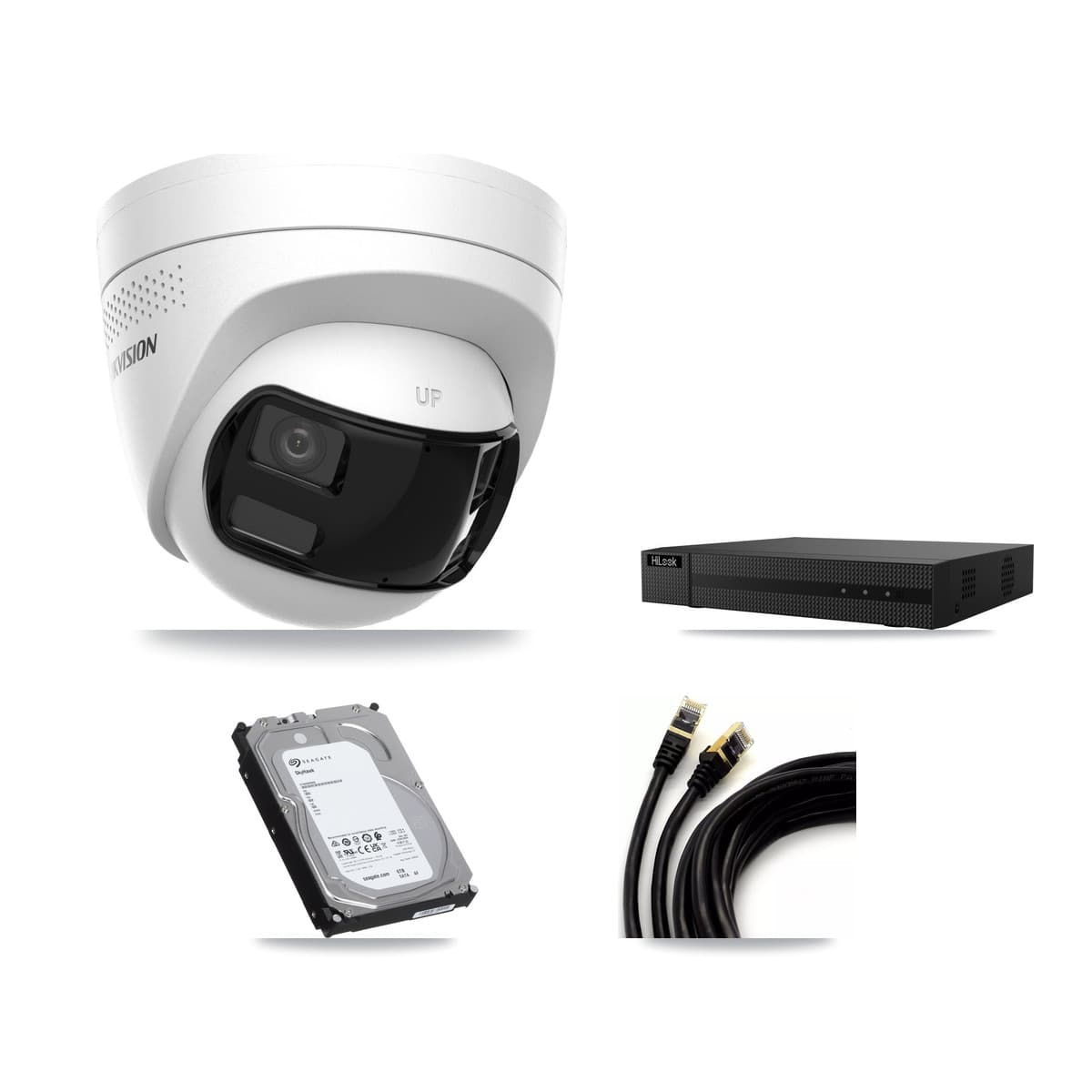 HiLook 8-Channel 4K CCTV Kit — 6 Turret Cameras + 6TB Recording